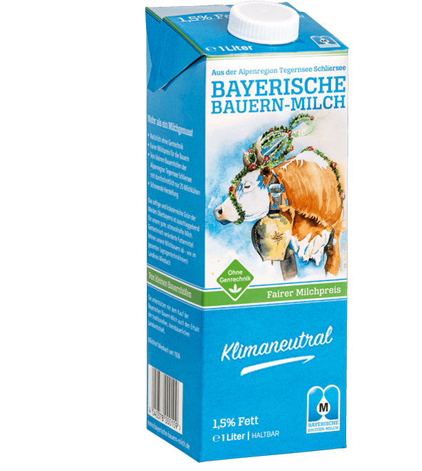 Bayerische Bauernmilch mit 1,5% Fettgehalt