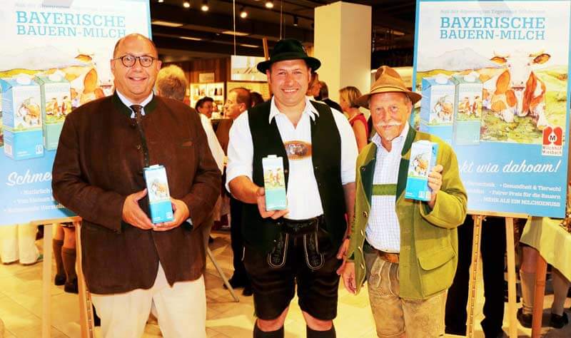 Präsentation der Bayerischen Bauern-Milch in neuem Gewand